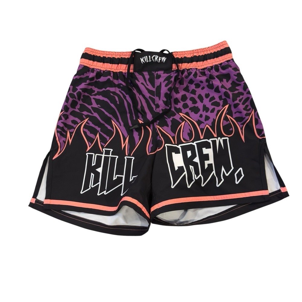 Kill Crew Porrada Series Mens Size Small Muay Thai BSEM Mid Thigh Mesh 5" Shorts